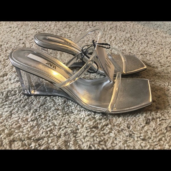 Shoes - Zara Wedge Clear sandals heels